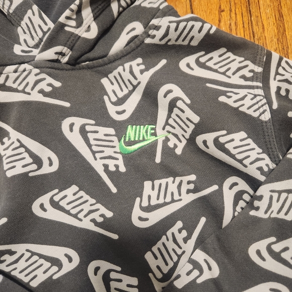 Nike Gray Logo Hoodie - Picture 2 of 3